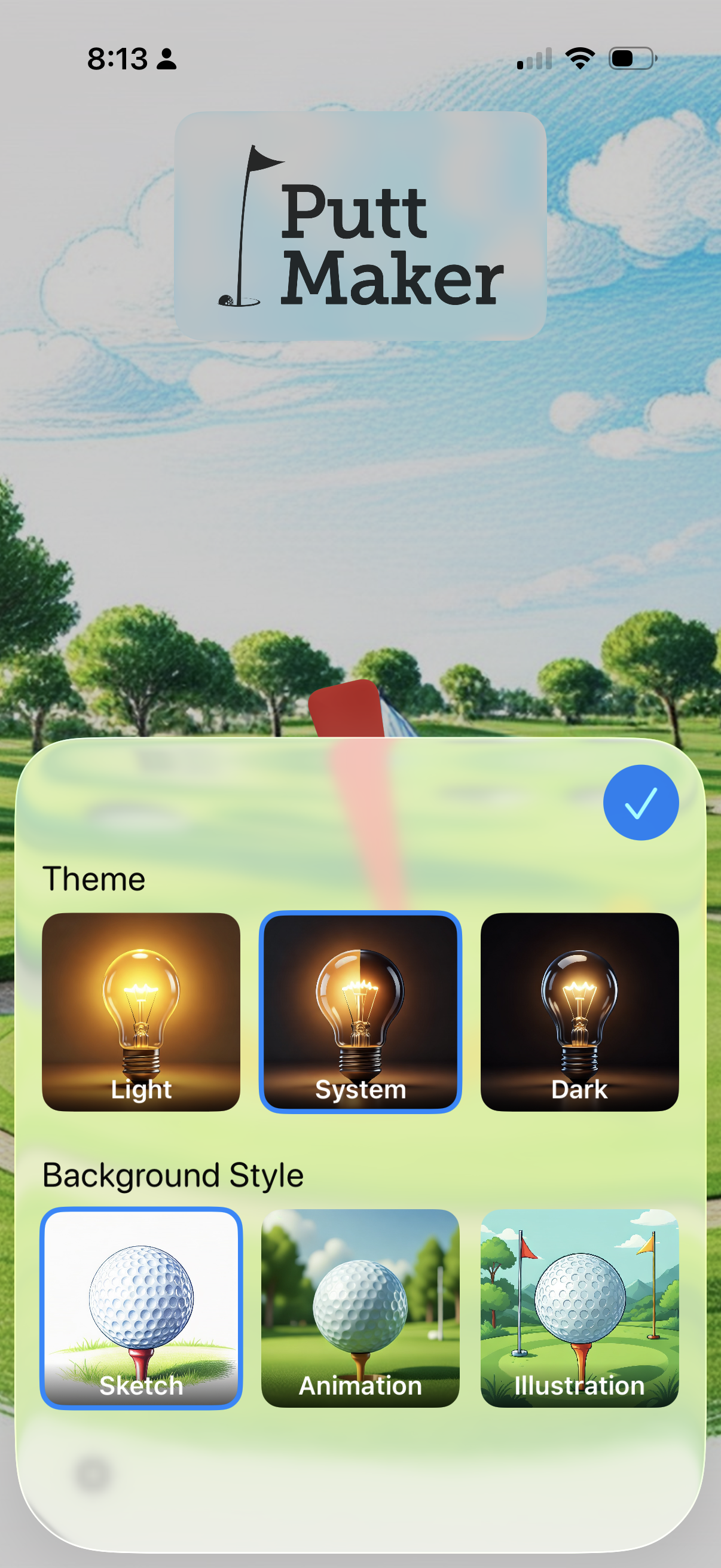 Putt Maker slope direction indicator